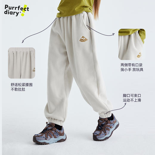 【不透风 小高密绒百搭神裤】儿童奥利绒加厚休闲裤 PDK2419 商品图3