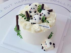 『你是我的宝』卡通熊猫蛋糕