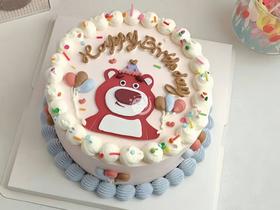 『草莓熊』创意手绘蛋糕