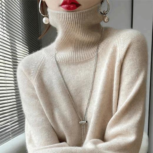 佰威斯利高领新年春节红毛衣女冬季加厚新款洋气时尚内搭上衣大码针织打底衫秋冬90-240斤 商品图2