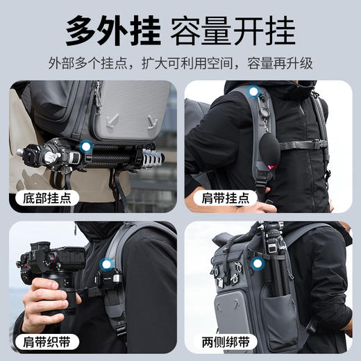 Ulanzi优篮子 BP04太湖幻影摄影硬壳双肩包相机包单兵作战大容量摄影休闲双肩包 商品图8