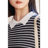 米思阳气质减龄POLO领条纹长袖打底衫显瘦百搭T恤 商品缩略图4