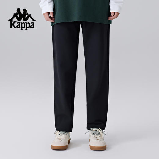 Kappa卡帕背靠背新款运动长裤男款弹力裤直筒休闲裤复古针织裤子K0F12AK41 商品图2