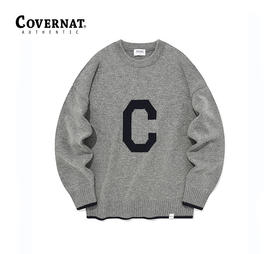 【韩国潮牌】Covernat2023秋季新品无帽套头情侣款毛衣CO2303KT05
