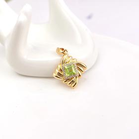 S925橄榄石方块面约19mm约1克拉