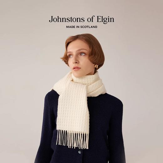 Johnstons of Elgin华夫格纯羊绒围巾 商品图0