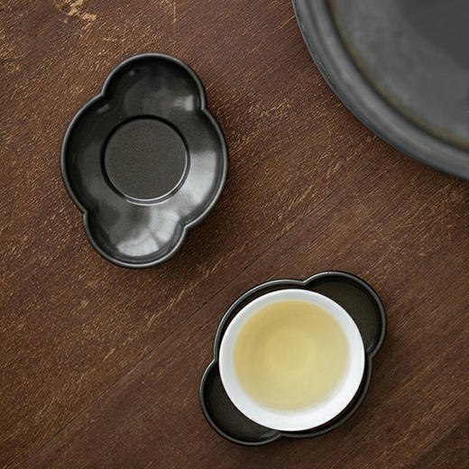 小空谷杯托/水墨海棠开窗复古合金材质茶杯托茶杯垫隔热垫 商品图2