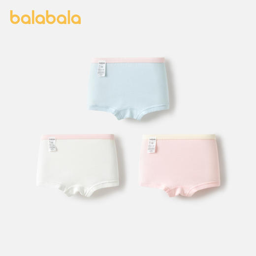 巴拉巴拉儿童内裤棉a类女童平角短裤小童大童四角裤不夹pp三条装 商品图2