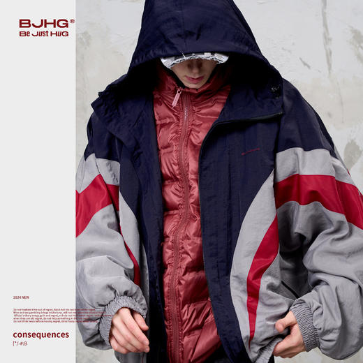 BJHG不计后果美式夹克外套男秋冬款拼色休闲运动户外羽绒内搭套装 商品图1