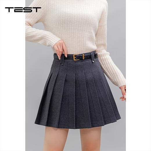 冬上新时尚气质清新优雅百褶摆裙3244048 商品图2