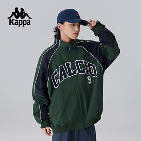 Kappa卡帕背靠背新款运动外套男复古休闲开衫防泼水夹克立领上衣K0F12JJ19