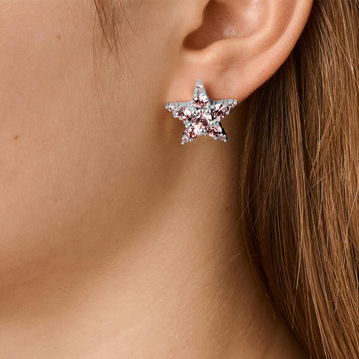北京仓｜Dyrberg Kern-CANA-星芒 粉色 耳钉［丹麦设计师］ 商品图0