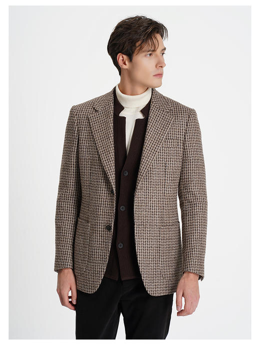 callisto大师系列咖啡色绵羊毛西服 商品图3