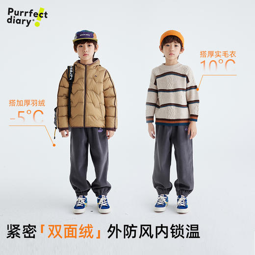 【不透风 小高密绒百搭神裤】儿童奥利绒加厚休闲裤 PDK2419 商品图1