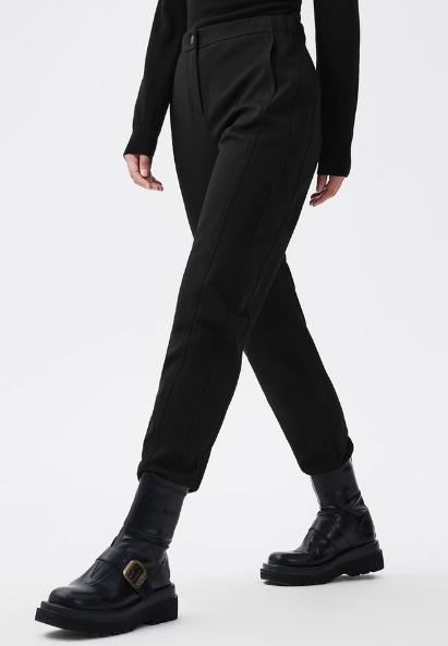  LANCY/朗姿秋冬新款黑色高腰修身西装裤女通勤百搭尼龙九分裤LCSH04WPT141B11 商品图2