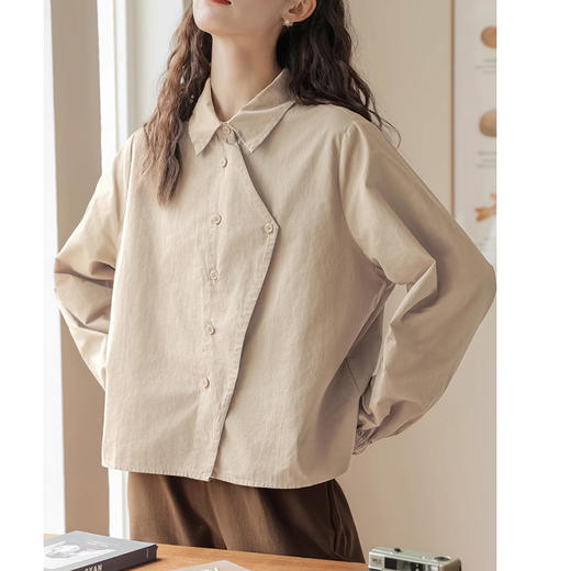 裁缝学苑AS377日系复古不规则长袖衬衫纸样女装法式内搭上衣衬衣样板 商品图1