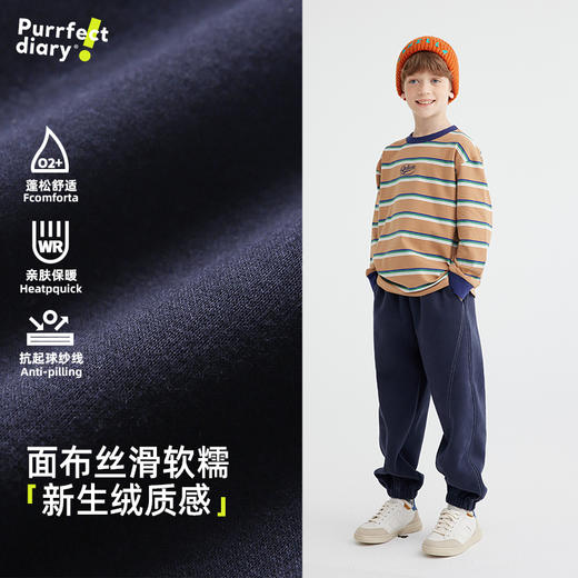 【大麦空气棉 280高克重】儿童明线设计休闲卫裤 PQK2426 商品图4