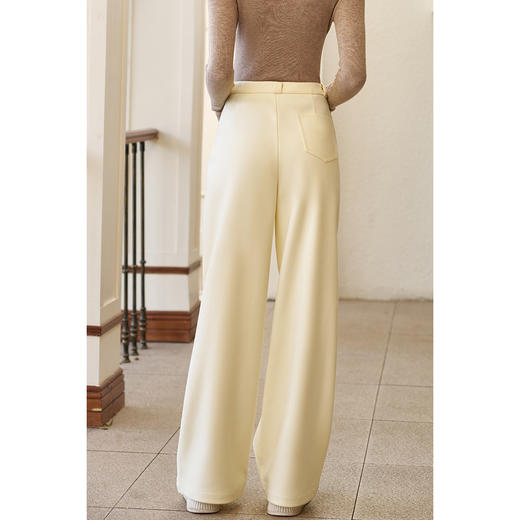 剩M/L/XL/XXL 米思阳2026春季新款时尚高级感直筒休闲裤高腰垂感遮胯显瘦阔腿裤5037 商品图3