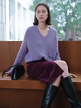 邓肯羊绒v领毛衫FCE4CST028