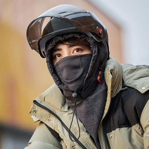 帽子男秋冬骑行防寒面罩保暖连帽围脖一体防风套头帽子女头盔内胆 商品图1