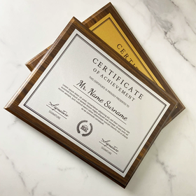 直边胡桃木奖牌（定制）