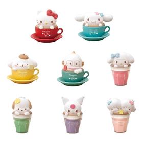 万代 三丽鸥家族 咖啡拿铁艺术 公仔摆件 全8种 明盒