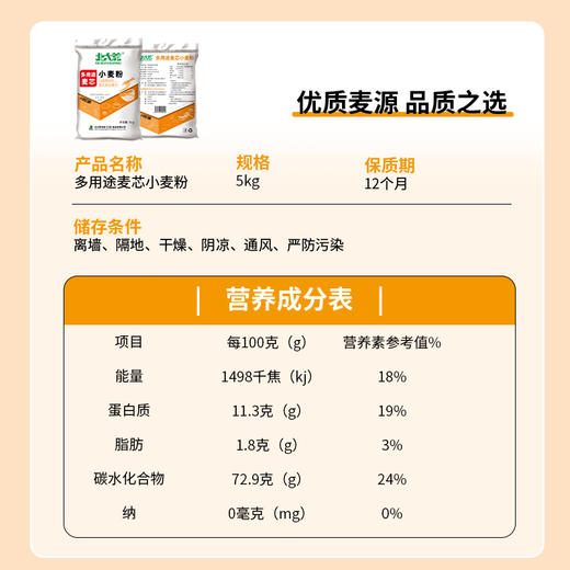 北大荒大荒印象多用途麦芯粉5kg 商品图2