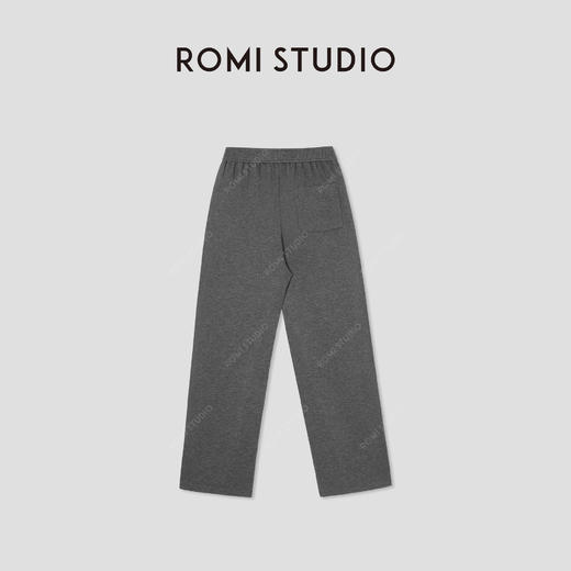 ROMI STUDIO“去繁就简”德绒软糯松紧腰弧形宽松休闲裤RW24WX41239 商品图1
