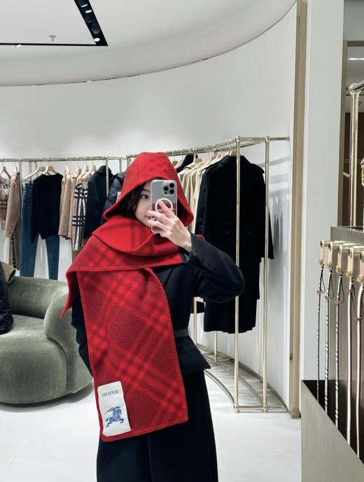 巴宝莉新季格纹连帽围巾多色可选（CB） 商品图1