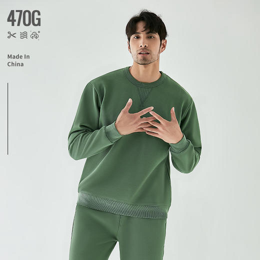 【大牌品质】冬季470G重磅厚实棉质卫衣 男女同款加厚加绒套头圆领长袖卫衣 商品图10