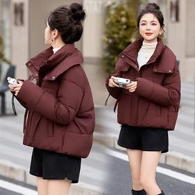 宽松休闲显瘦韩版翻领插肩袖短款百搭棉衣HHYS1392