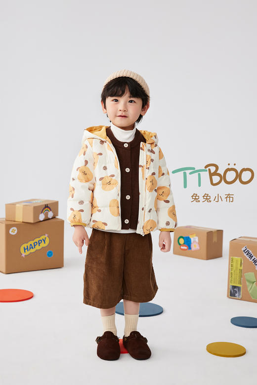 兔兔小布数码印花轻羽绒【90-130尺码可选】 商品图2