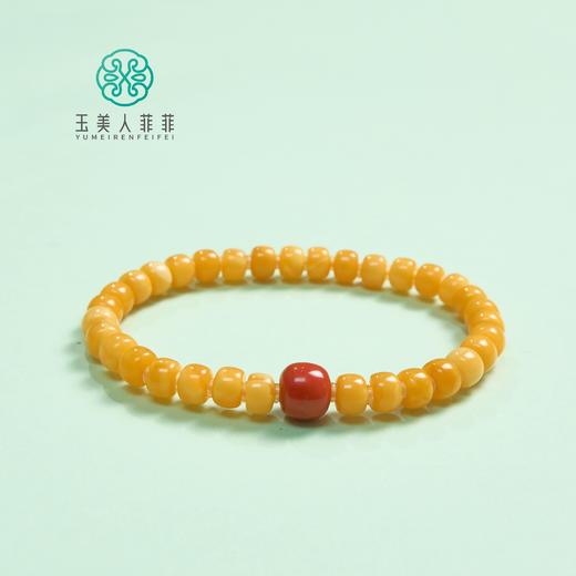 玉美人菲菲~蜜蜡单圈 老型珠约6mm手串 商品图0