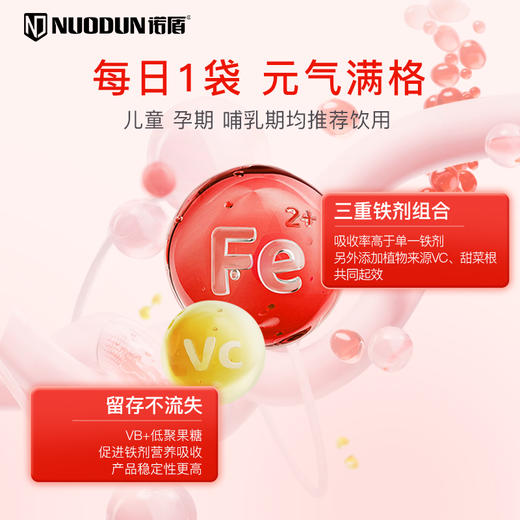 诺盾®酵母富铁流质糖果120g(4gX30)买一送一活动 2025.11.19到期 商品图4