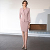 IWY/轻熟风两件套春秋长袖西服外套新款粉色职业装西装连衣裙C2065-P+Q1206 商品缩略图0