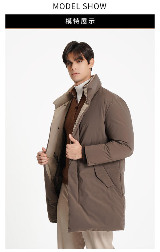 callisto咖色聚酯纤维羽绒服 商品图2