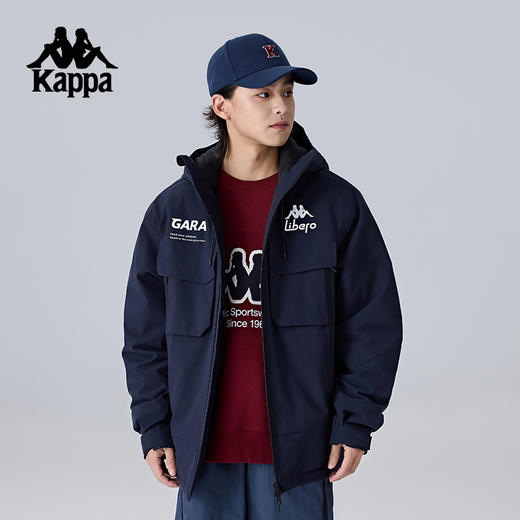 Kappa卡帕背靠背新款冬季运动棉服男款复古上衣保暖防风夹克外套K0F12MM40 商品图0
