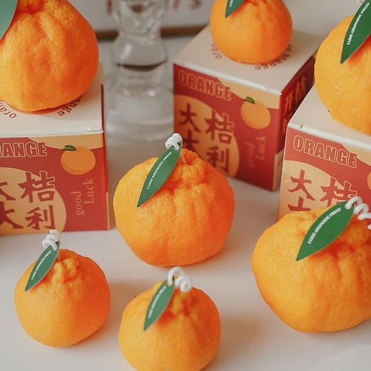 「9.9到手！清新橘香」创意香薰造型蜡烛 大号丑橘香薰桌面摆件装家居饰品大橘大利新年结婚 商品图1