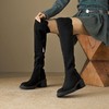 【预售7天】过膝靴女秋冬显瘦新款瘦瘦弹力靴子厚底欧美设计感长靴HB&9984 商品缩略图4