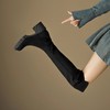 【预售7天】过膝靴女秋冬显瘦新款瘦瘦弹力靴子厚底欧美设计感长靴HB&9984 商品缩略图1