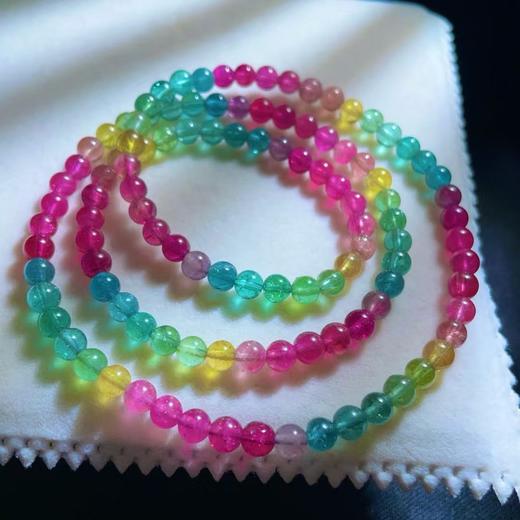 5mm-6mm多圈彩虹碧玺手串 商品图2