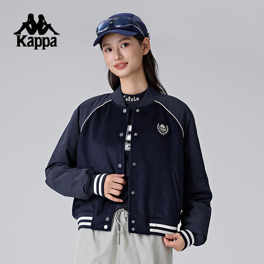 Kappa卡帕背靠背新款秋冬运动棉服女款复古休闲上衣保暖夹克外套K0F22MM03 商品图0