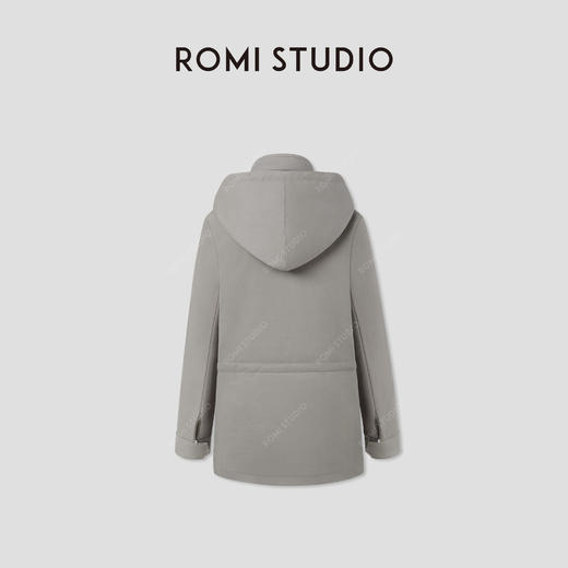 ROMI STUDIO“温暖过冬”白鹅绒立领连帽廓形夹克羽绒服RW24WW71259 商品图1