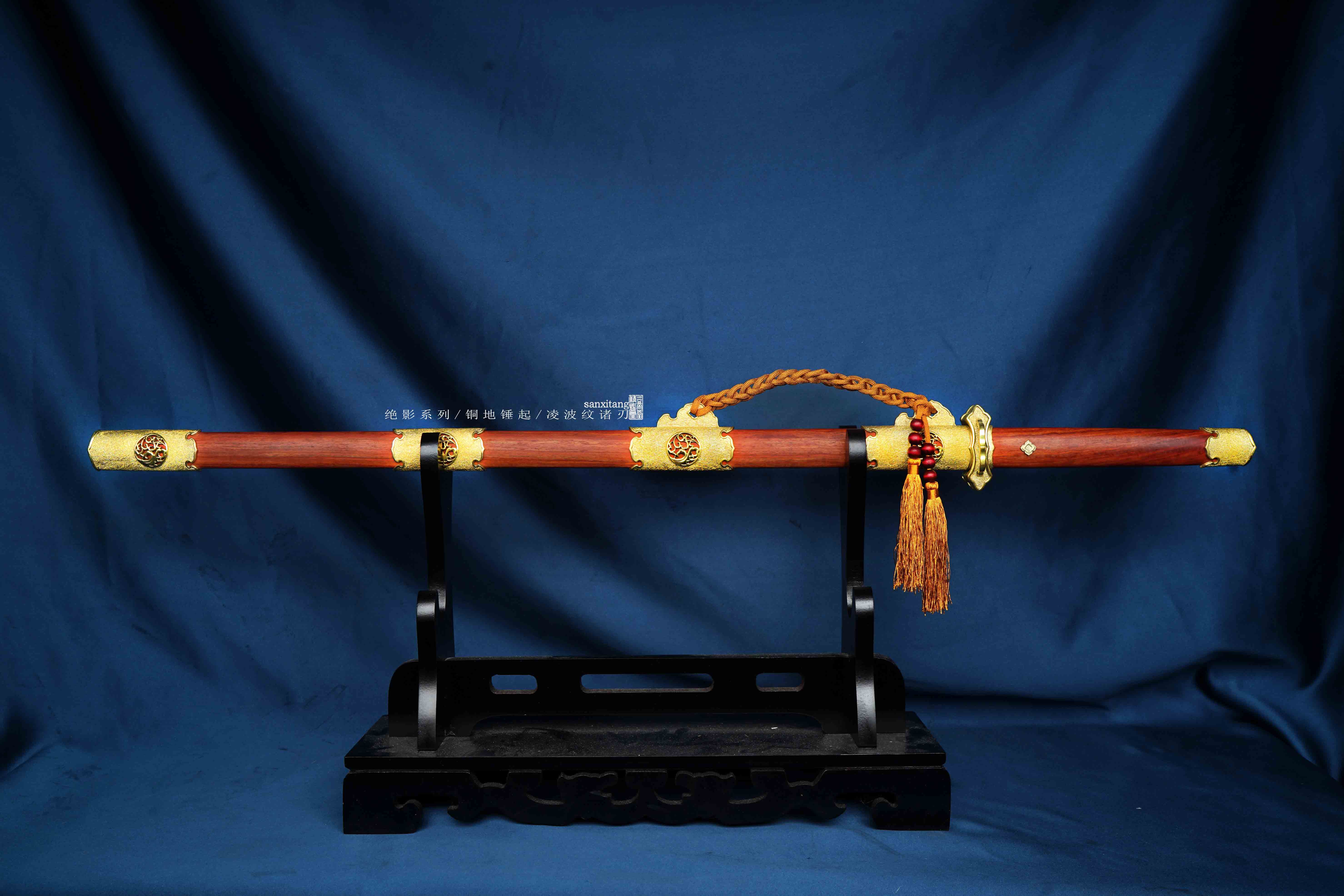 三希堂  绝影系列  霜金冰裂唐刀  未开刃