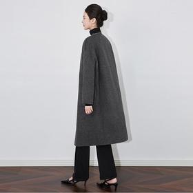 【高货wl】全新升级【铂金会员661/天猫899/差价238】(33417) 洛诗琳绵羊毛混纺骆驼绒可拆围脖长袖毛呢斜门襟大衣外套