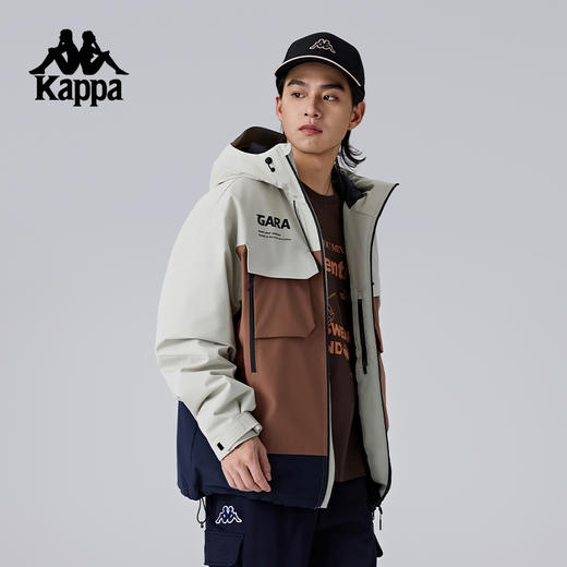 Kappa卡帕背靠背新款冬季运动棉服男款复古上衣保暖防风夹克外套K0F12MM40 商品图2