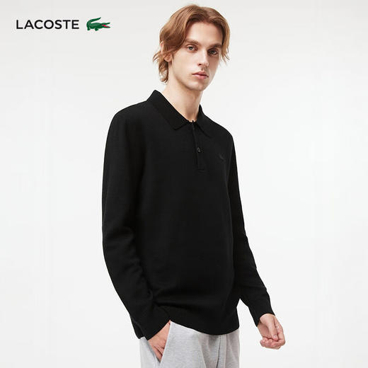 Lacoste法国鳄鱼男装新款时尚简约翻领毛衣AH0676-98 商品图0