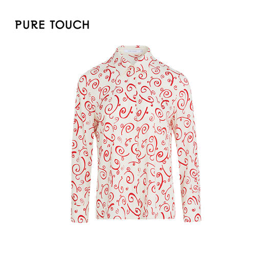 puretouch新年优雅印花白衬衫时尚花纹1301244433 商品图4