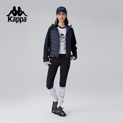 Kappa卡帕背靠背新款秋冬运动上衣女款复古休闲开衫夹克保暖外套K0F22XY40 商品图4