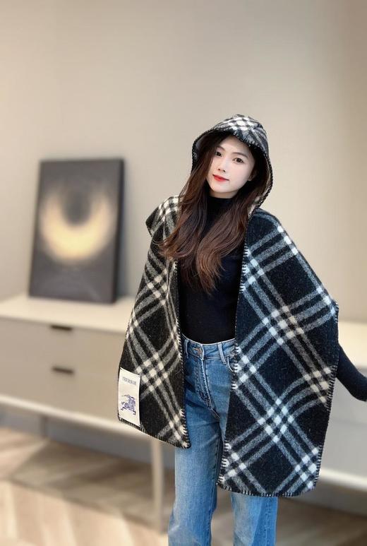 巴宝莉新季格纹连帽围巾多色可选（CB） 商品图0